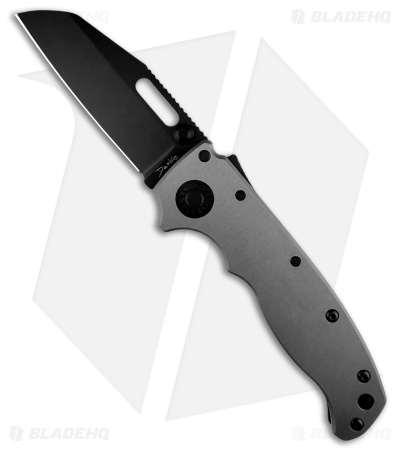 Demko AD20.5 Stealth Shark Foot Knife Artillery Gray Aluminum (3" DLC 20CV)