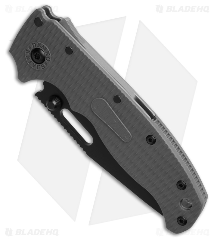 Demko Knives AD20.5 Gray Grivory Clip Point Black D2