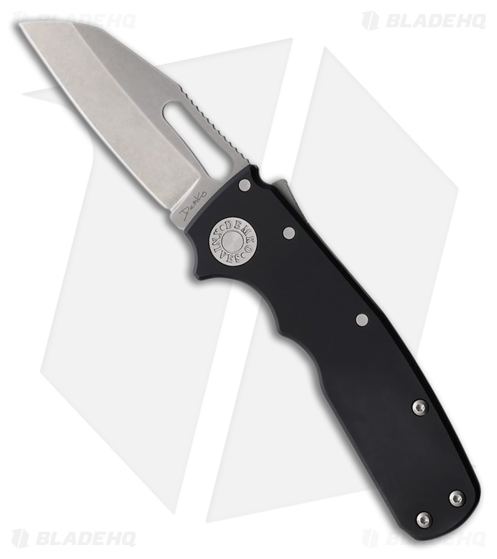 Demko Shark Cub Shark Foot Knife Black Aluminum (2.75" SW CPM 20CV)