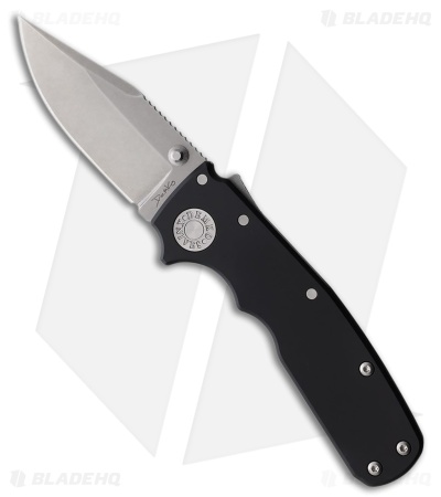 Demko Shark Cub Clip Point Knife Black Aluminum (2.75" SW CPM 20CV)