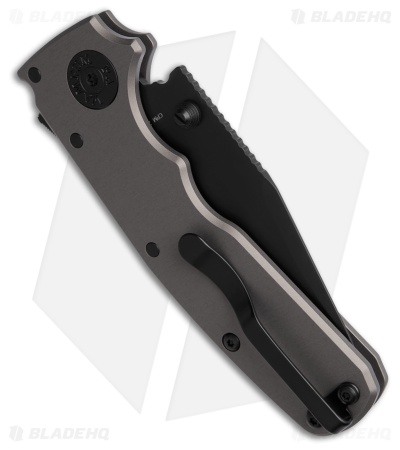 Demko Shark Cub Stealth Clip Point Artillery Gray Aluminum (2.75" Black 20CV)
