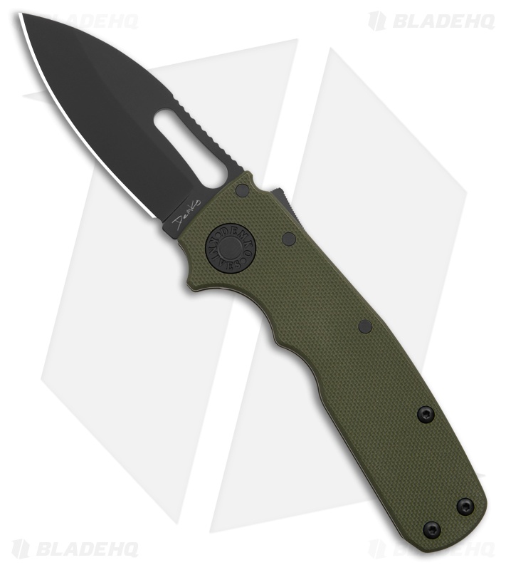 Demko Shark Cub Stealth Drop Point OD Green G-10 (2.75" Black 20CV)