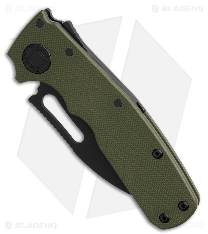 Demko Shark Cub Stealth Drop Point OD Green G-10 (2.75" Black 20CV)
