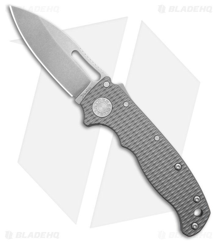 Demko Knives AD20.5 Slicer Shark Knife Textured Titanium (3.1" SW 3V)