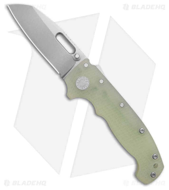 Demko Knives MG AD20 Shark Foot Shark-Lock Knife Natural G-10 (3.4" Stonewash)