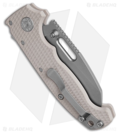 Demko Knives MG AD20 Shark Foot Shark-Lock Knife Tan G-10 (3.4" Stonewash)