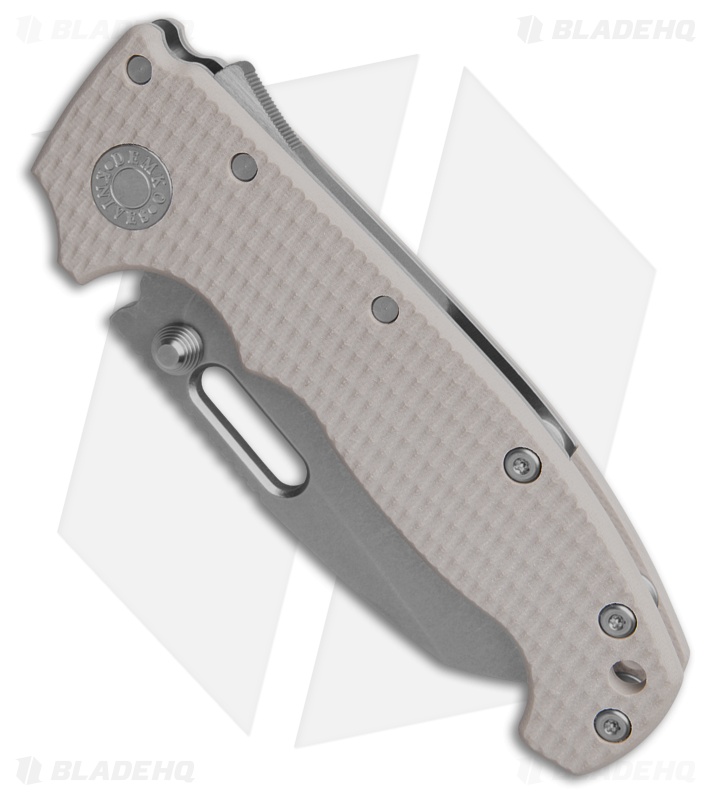 Demko Knives MG AD20 Shark Foot Shark-Lock Knife Tan G-10 (3.4" Stonewash)