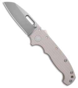 Demko Knives MG AD20 Shark Foot Shark-Lock Knife Tan G-10 (3.4" Stonewash)
