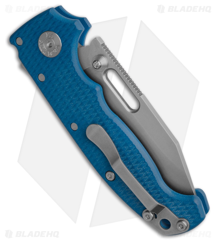 Demko Knives MG AD20 V2 Clip Point Shark-Lock Knife Blue G-10 (3.6" Stonewash)
