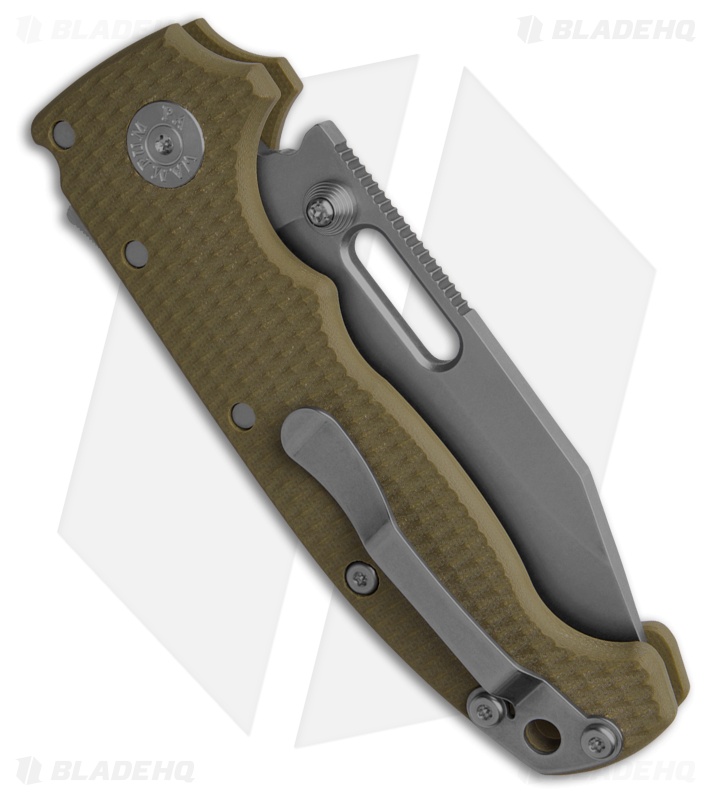 Demko Knives MG AD20 V2 Clip Point Shark-Lock Knife OD Green G-10 (3.6" SW)