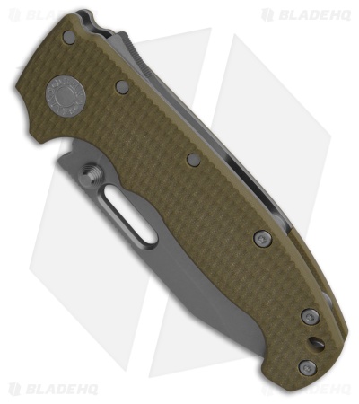 Demko Knives MG AD20 V2 Clip Point Shark-Lock Knife OD Green G-10 (3.6" SW)