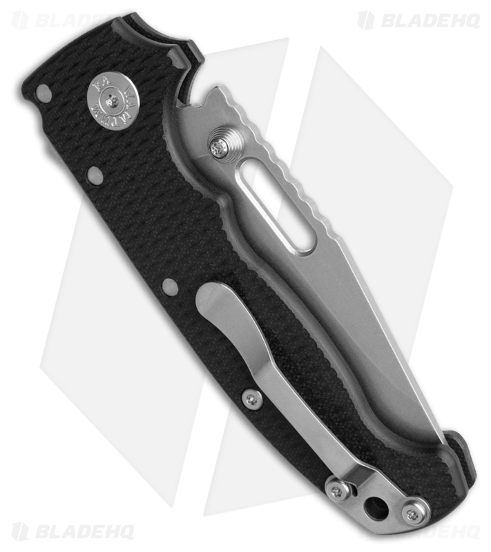 Demko Knives MG AD20S Clip Point Shark-Lock Knife Black G-10 (3.6" SW)