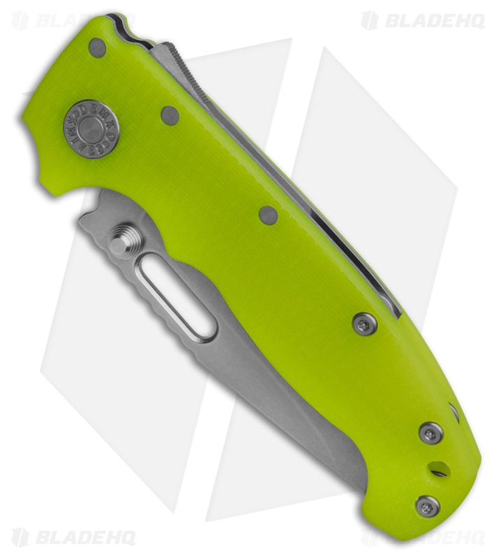 Demko Knives MG AD20S Clip Point Shark-Lock Knife Day Glow G-10 (3.6" SW)