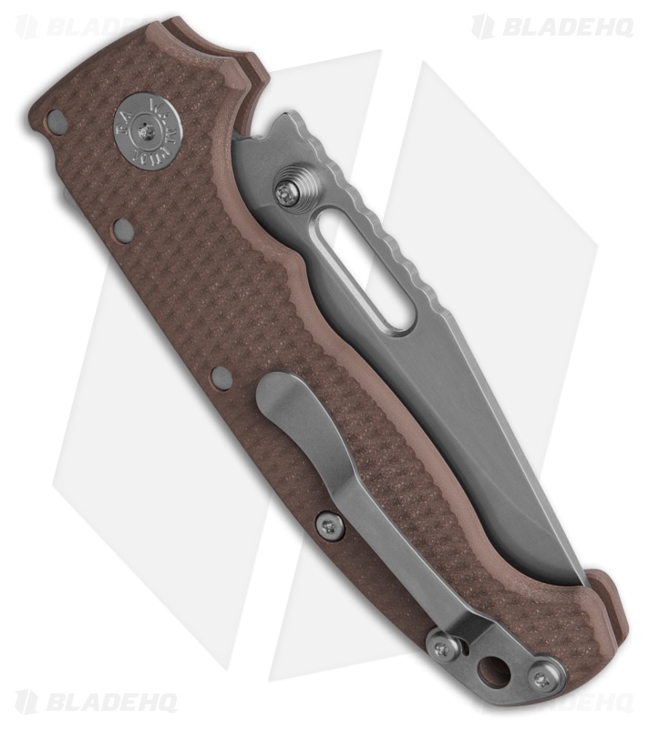 Demko Knives MG AD20S Clip Point Shark-Lock Knife Earth G-10 (3.6" SW)