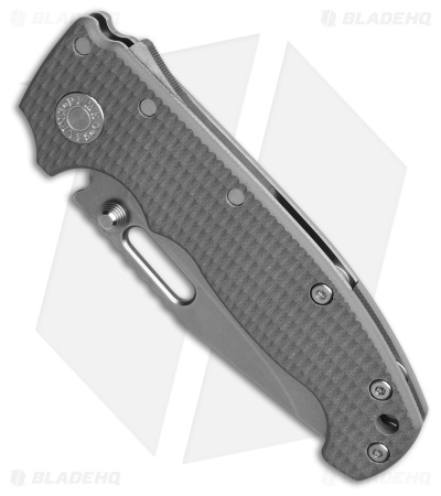 Demko Knives MG AD20S Clip Point Shark-Lock Knife Gray G-10 (3.6" SW)