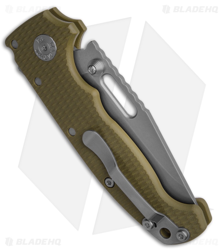 Demko Knives MG AD20S Clip Point Shark-Lock Knife OD Green G-10 (3.6" SW)