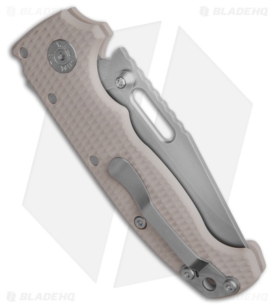 Demko Knives MG AD20S Clip Point Shark-Lock Knife Tan G-10 (3.6" SW)