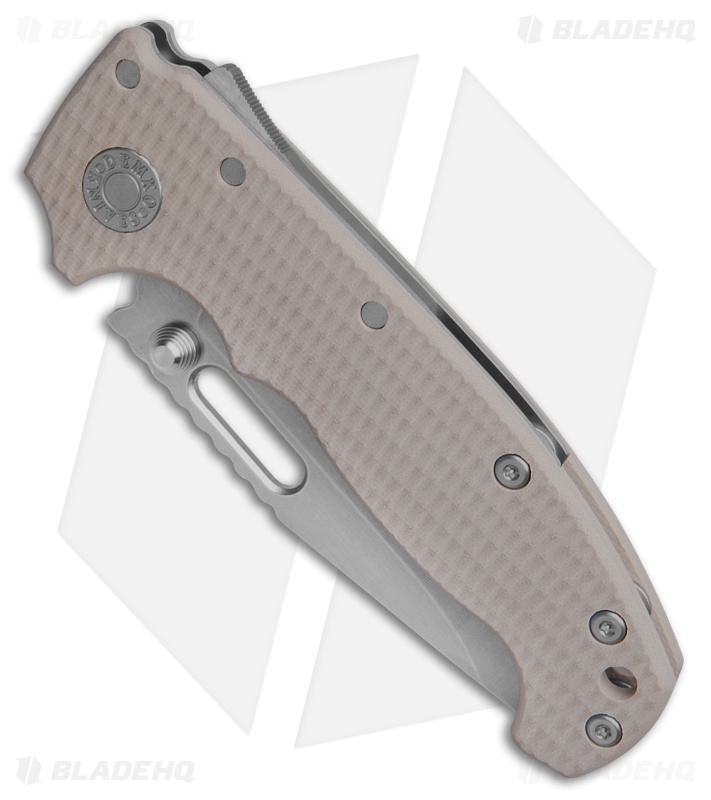 Demko Knives MG AD20S Clip Point Shark-Lock Knife Tan G-10 (3.6" SW)