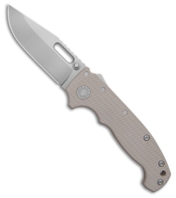 Demko Knives MG AD20S Clip Point Shark-Lock Knife Tan G-10 (3.6" SW)