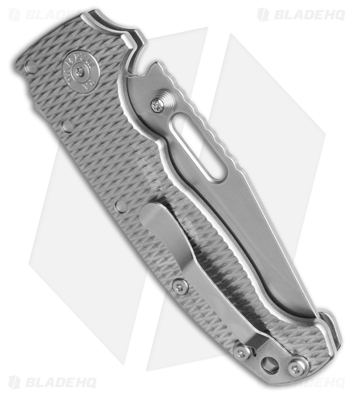 Demko Knives MG AD20S Clip Point Shark-Lock Knife Textured Ti (3.6" SW)