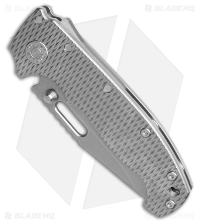 Demko Knives MG AD20S Clip Point Shark-Lock Knife Textured Ti (3.6" SW)