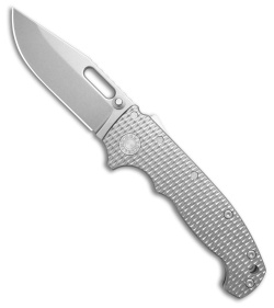 Demko Knives MG AD20S Clip Point Shark-Lock Knife Textured Ti (3.6" SW)