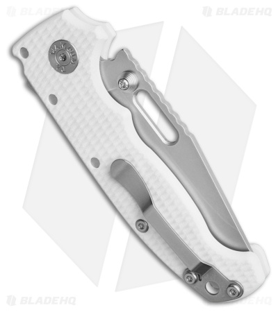 Demko Knives MG AD20S Clip Point Shark-Lock Knife White G-10 (3.6" SW)