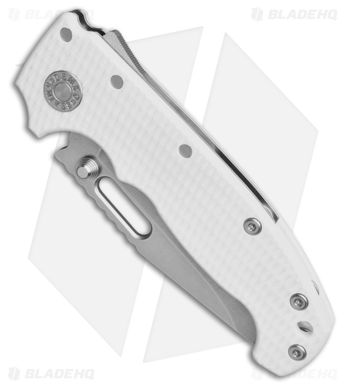 Demko Knives MG AD20S Clip Point Shark-Lock Knife White G-10 (3.6" SW)