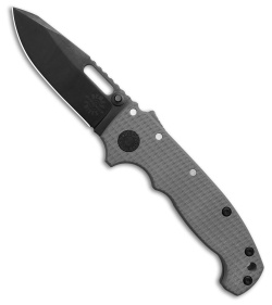 Demko Knives MG AD20S Shark-Lock Knife Gray G-10 (3.6" DLC)