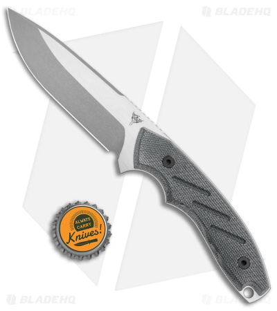 Dirty Bird Knives Chingaso Fixed Blade Knife Black Canvas Micarta (4" SW)