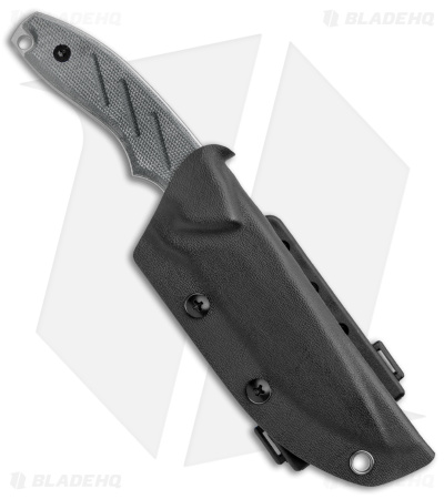 Dirty Bird Knives Chingaso Fixed Blade Knife Black Canvas Micarta (4" SW)