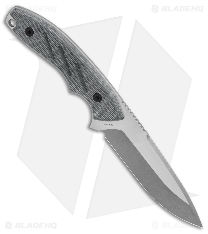Dirty Bird Knives Chingaso Fixed Blade Knife Black Canvas Micarta (4" SW)