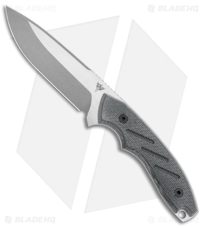 Dirty Bird Knives Chingaso Fixed Blade Knife Black Canvas Micarta (4" SW)