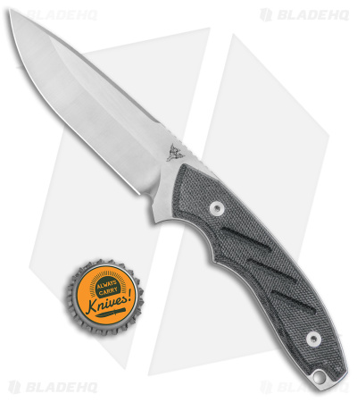 Dirty Bird Knives Chingaso Fixed Blade Knife Black Canvas Micarta (4" Satin)
