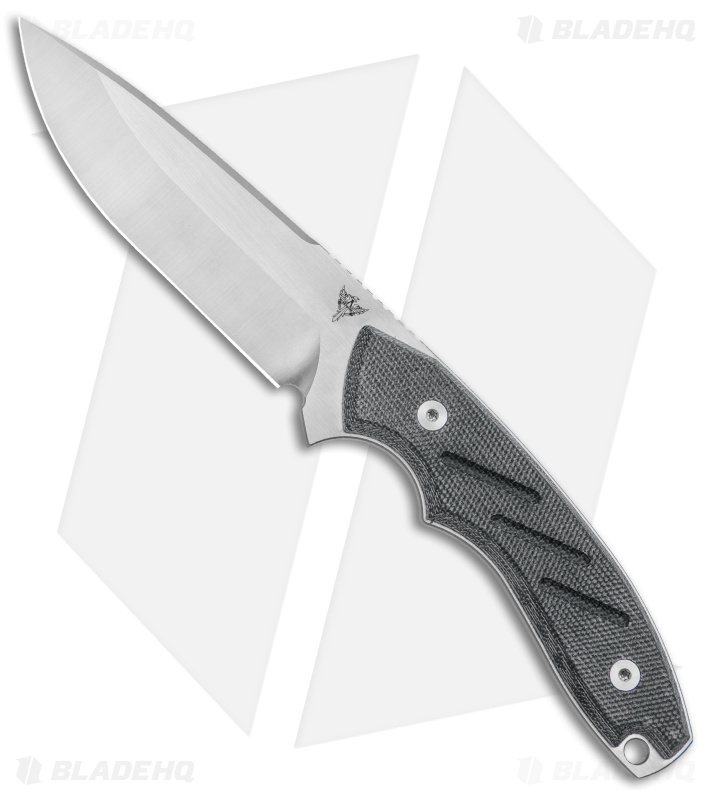 Dirty Bird Knives Chingaso Fixed Blade Knife Black Canvas Micarta (4" Satin)