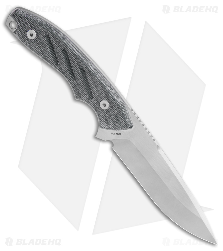 Dirty Bird Knives Chingaso Fixed Blade Knife Black Canvas Micarta (4" Satin)