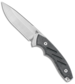 Dirty Bird Knives Chingaso Fixed Blade Knife Black Canvas Micarta (4" Satin)