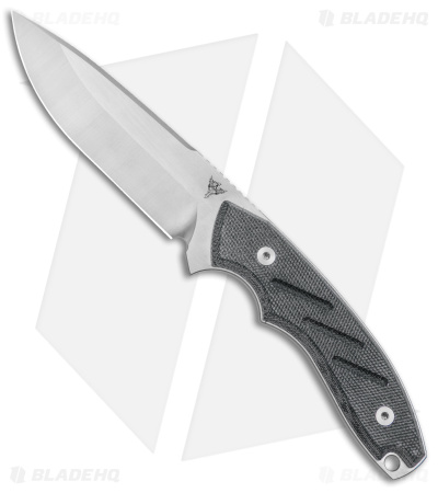 Dirty Bird Knives Chingaso Fixed Blade Knife Black Canvas Micarta (4" Satin)