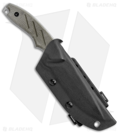 Dirty Bird Knives Chingaso Fixed Blade Knife OD Green Micarta (4" Stonewash)