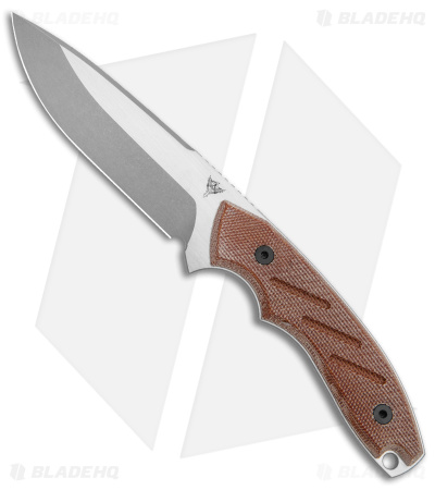 Dirty Bird Knives Chingaso Fixed Blade Knife Natural Canvas Micarta (4" SW)