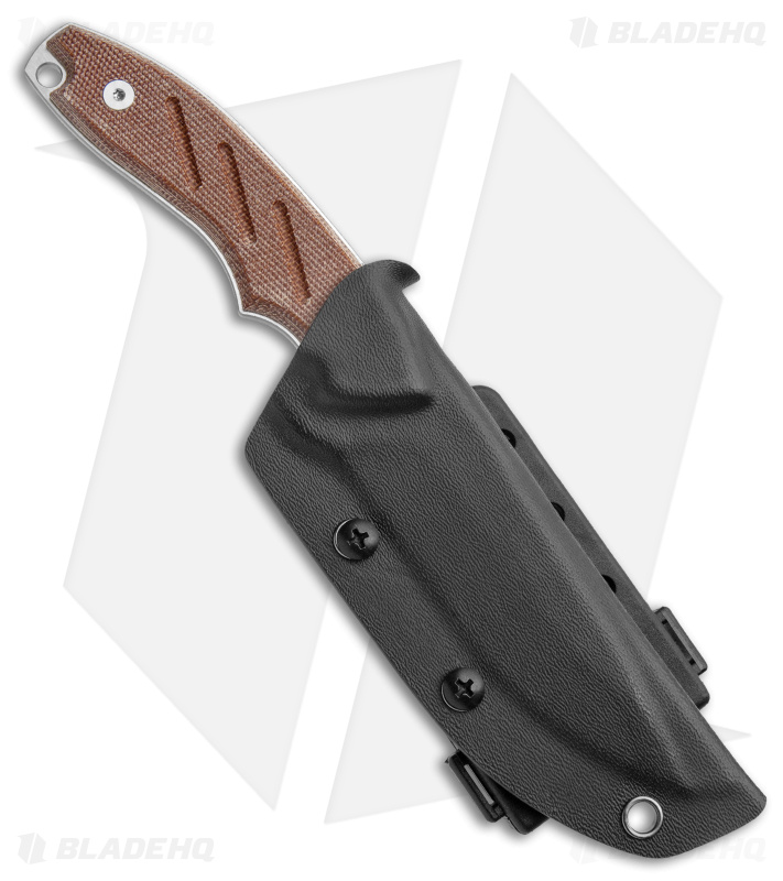 Dirty Bird Knives Chingaso Fixed Blade Knife Natural Canvas Micarta (4" Satin)