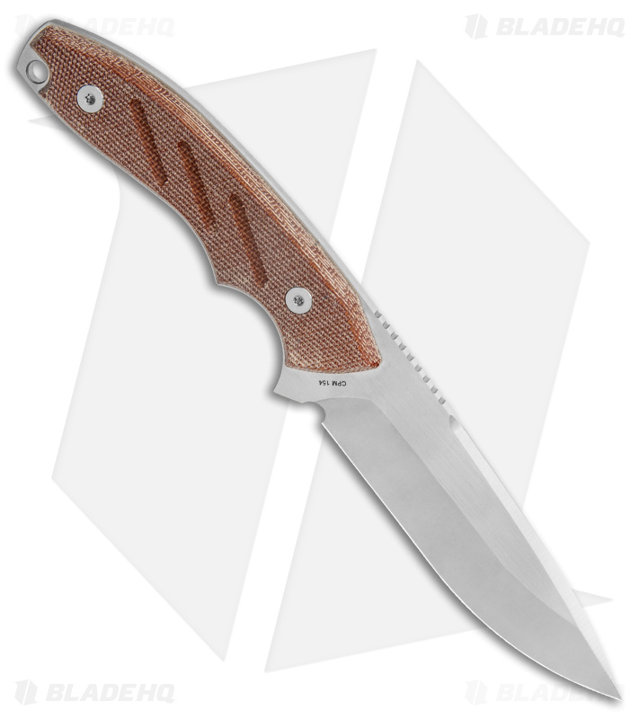 Dirty Bird Knives Chingaso Fixed Blade Knife Natural Canvas Micarta (4" Satin)