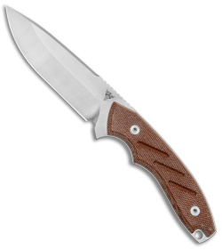 Dirty Bird Knives Chingaso Fixed Blade Knife Natural Canvas Micarta (4" Satin)