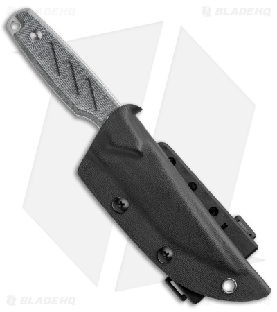 Dirty Bird Knives Fox MODIII Fixed Blade Knife Black Canvas Micarta (3.8" Satin)