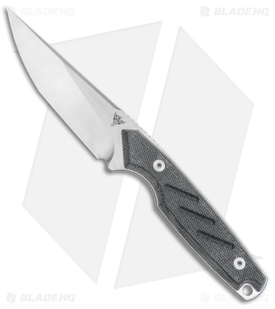 Dirty Bird Knives Fox MODIII Fixed Blade Knife Black Canvas Micarta (3.8" Satin)