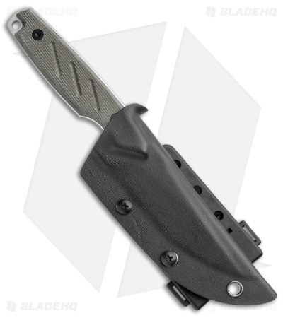 Dirty Bird Knives Fox MODIII Fixed Blade Knife OD Green Canvas Micarta (3.8" SW)