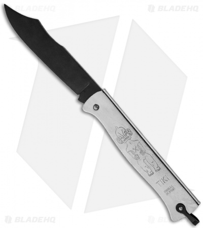 Douk-Douk Le Tiki Slip Joint Knife (3.625" Black)