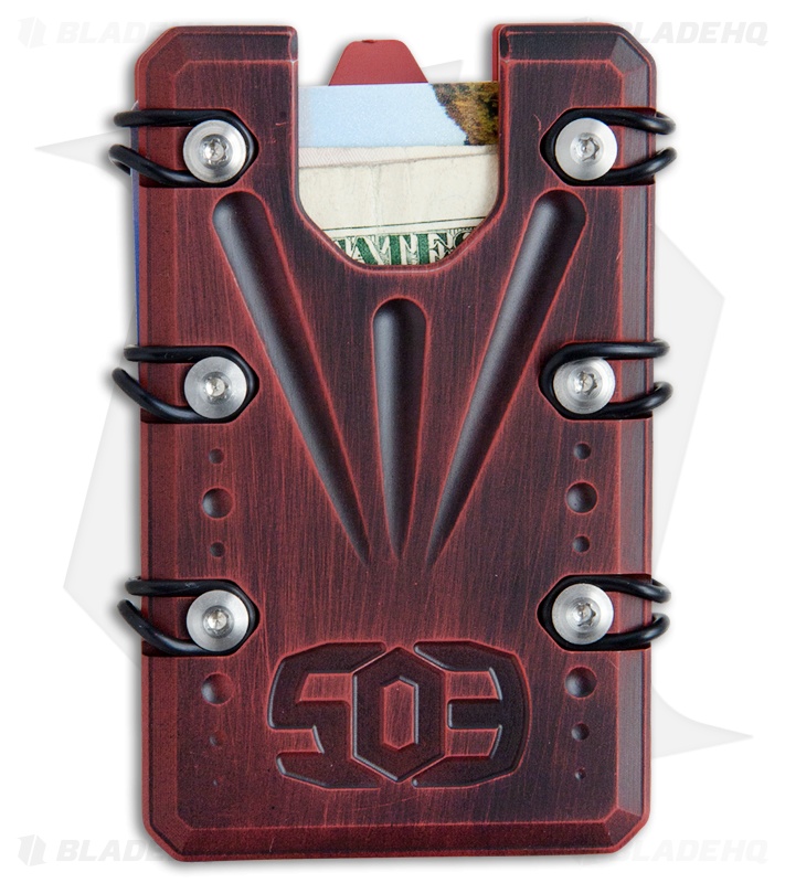 EOS 2.0 Titanium Wallet - Battle Worn Red