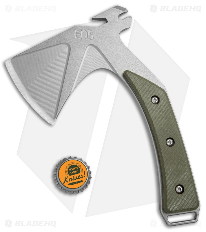 EOS Shorty 7.75" Camping Hatchet Axe OD Green G-10 