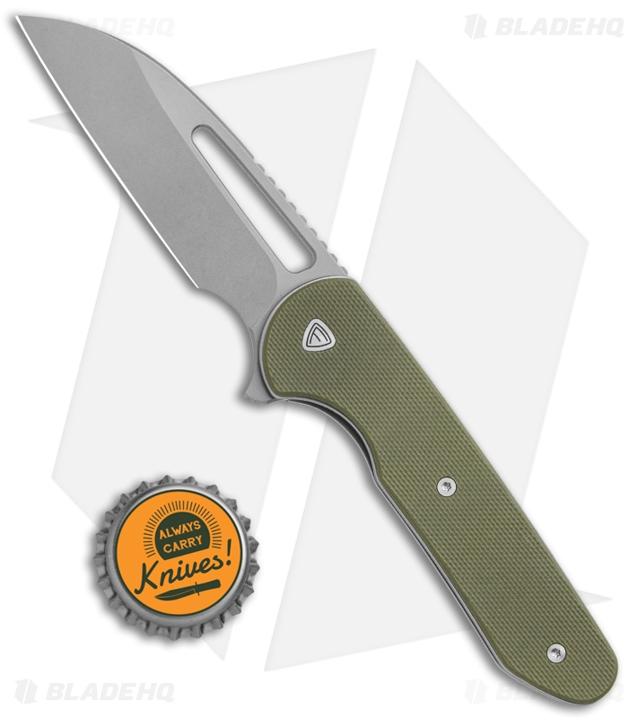 Ferrum Forge Knife Works Prolix Liner Lock Knife Green G-10 (2.85" SW)